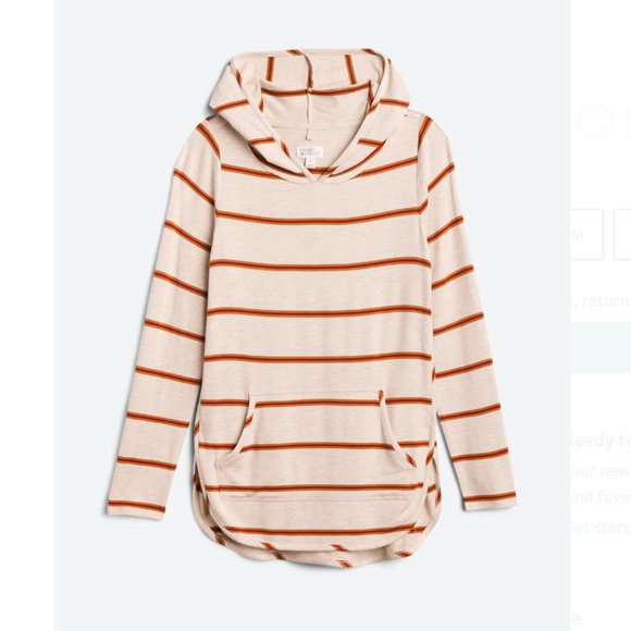 Market & Spruce Tops - NWT - Market & Spruce Milania French Terry Curved Hem Hoodie